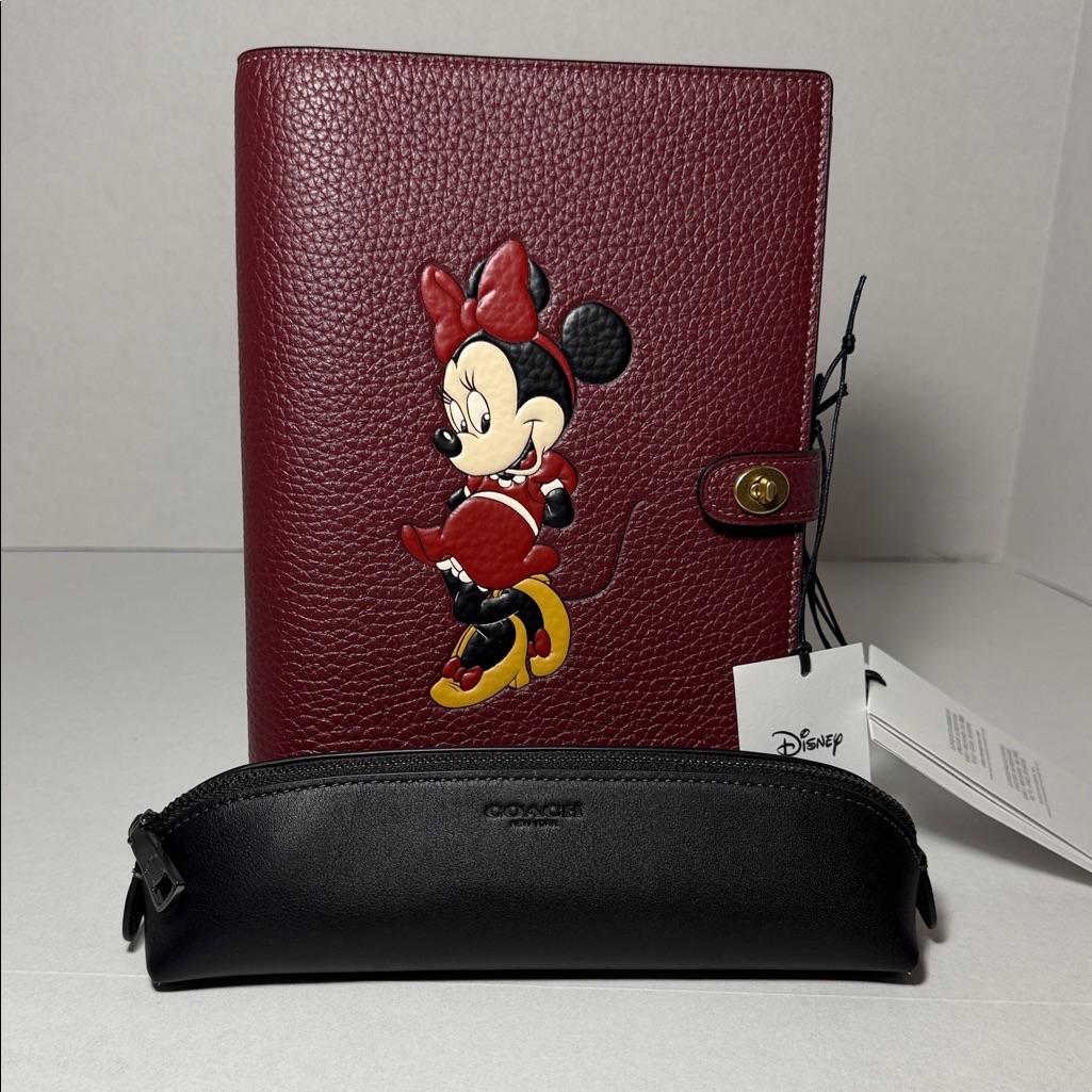 Disney X Coach Minnie Mouse Planner And Pencil Case